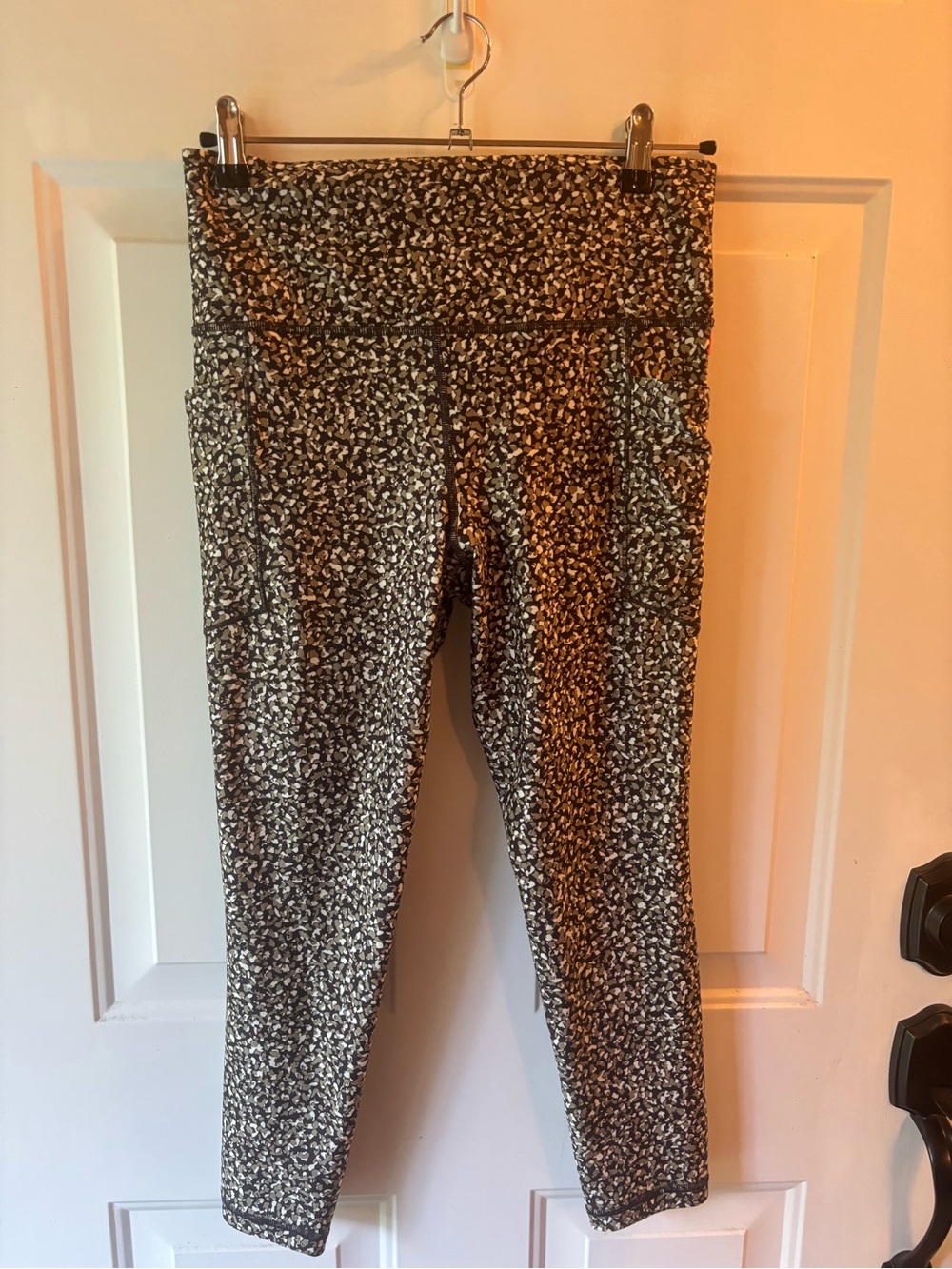 Athleta Black & White Speckled High-Rise Leggings